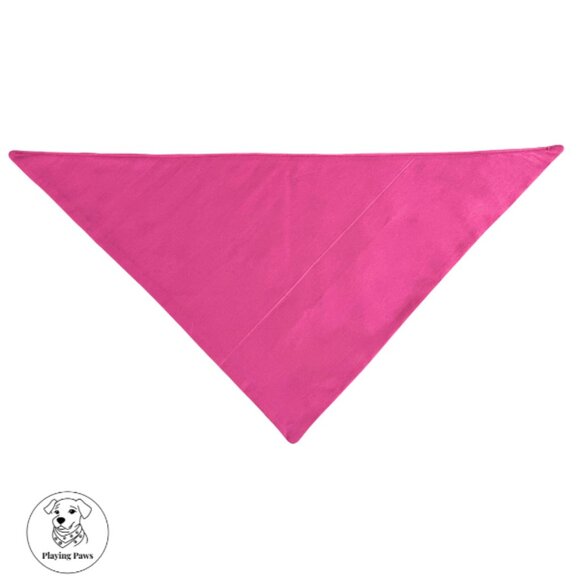 Handmade Double-Sided Cotton Pink Rainbow Dog Bandana (Small) - Picture 2 of 8